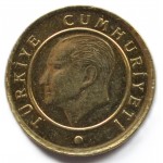 10 новых куруш 2012 Турция - 10 new kurush 2012 Turkey, из оборота