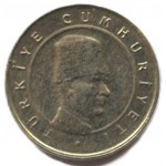 10 новых куруш 2007 Турция - 10 new kurush 2007 Turkey, из оборота