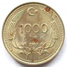 1000 лир 1993 Турция - 1000 lire 1993 Turkey, из оборота