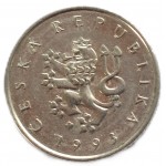 1 крона 1993 Чехия - 1 krone 1993 Czech Republic