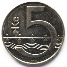 5 крон 1994 Чехия - 5 korun 1994 Czech Republic