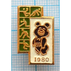 Значок Олимпийский мишка, Москва 1980 год