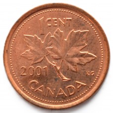 1 цент 2001 Канада - 1 cent 2001 Canada