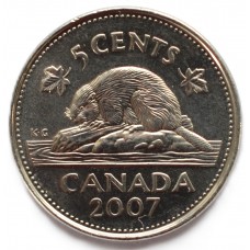 5 центов 2007 Канада - 5 cents 2007 Canada
