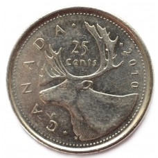 25 центов (квотер) 2010 Канада - 25 cents (quarter) 2010 Canada