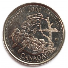 25 центов (квотер) 2000 Канада - 25 cents (quarter) 2000 Canada