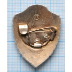 Нагрудный знак Отличник Советской Армии. Ламинирование, Булавка. Легкий