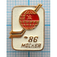 Значок Чемпионат мира по хоккею 1986, Москва