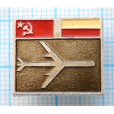 Значок серии "Международные авиалинии СССР", СССР-Польша