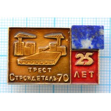 Значок Трест стройдеталь 25 лет, Камень