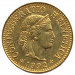 5 раппенов 1992 Швейцария - 5 rappenes 1992 Switzerland