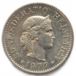 10 раппенов 1977 Швейцария - 10 rappenes 1977 Switzerland