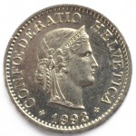 10 раппенов 1993 Швейцария - 10 rappenes 1993 Switzerland