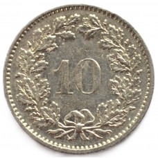 10 раппенов 1974 Швейцария - 10 rappenes 1974 Switzerland