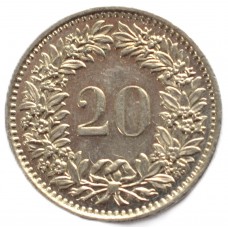 20 раппенов 1979 Швейцария - 20 rappenes 1979 Switzerland