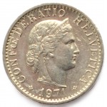 20 раппенов 1971 Швейцария - 20 rappenes 1971 Switzerland