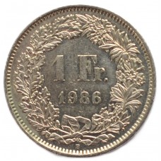 1 франк 1986 Швейцария - 1 francs 1986 Switzerland 