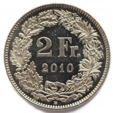 2 франка 2010 Швейцария - 2 francs 2010 Switzerland, Proof