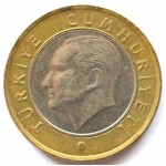 1 лира 2009 Турция - 1 lira 2009 Turkey, из оборота
