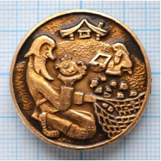 Значок Сказки А.С. Пушкина, Сказка О Рыбаке И Рыбке