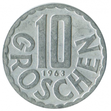 10 грошей 1963 Австрия - 10 groschen 1963 Austria 10 грошей 1963 Австрия - 10 groschen 1963 Austria