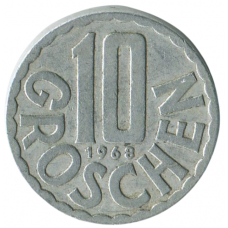 10 грошей 1968 Австрия - 10 groschen 1968 Austria