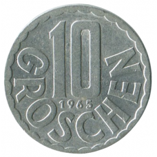 10 грошей 1965 Австрия - 10 groschen 1965 Austria 10 грошей 1965 Австрия - 10 groschen 1965 Austria