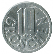 10 грошей 1969 Австрия - 10 groschen 1969 Austria 10 грошей 1969 Австрия - 10 groschen 1969 Austria