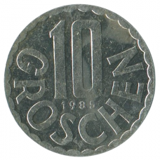 10 грошей 1989 Австрия - 10 groschen 1989 Austria