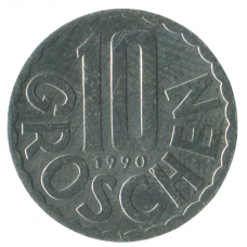 10 грошей 1990 Австрия - 10 groschen 1990 Austria 10 грошей 1990 Австрия - 10 groschen 1990 Austria