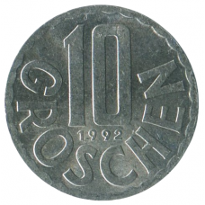 10 грошей 1992 Австрия - 10 groschen 1992 Austria 10 грошей 1992 Австрия - 10 groschen 1992 Austria