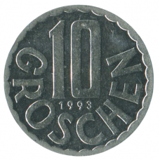 10 грошей 1993 Австрия - 10 groschen 1993 Austria 10 грошей 1993 Австрия - 10 groschen 1993 Austria