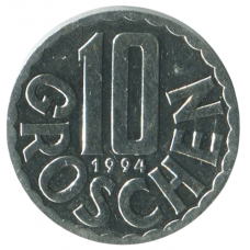 10 грошей 1994 Австрия - 10 groschen 1994 Austria 10 грошей 1994 Австрия - 10 groschen 1994 Austria