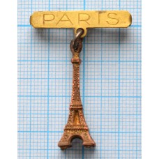 Значок Париж, Эйфелева башня, Золотистый
