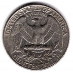 1/4 (квотер) доллара 1990 США - 1/4 (quarter) dollar 1990 USA, P, из оборота