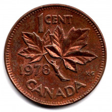 1 цент 1978 Канада - 1 cent 1978 Canada, из оборота