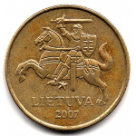 20 центов 2007 Литва -  20 cents 2007 Lithuania, из оборота