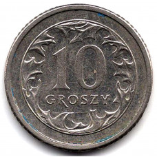 10 грошей 1990 Польша - 10 groszy 1990 Poland, из оборота