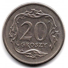 20 грошей 1991 Польша - 20 groszy 1991 Poland, из оборота