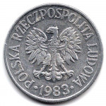 50 грошей 1983 Польша - 50 grosz 1983 Poland, из оборота