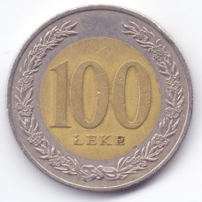 100 лек 2000 Албания - 100 lek 2000 Albania, из оборота