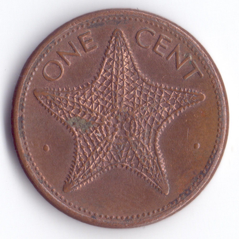 1 цент 1992 Багамские острова - 1 cent 1992 Bahamas, из оборота
