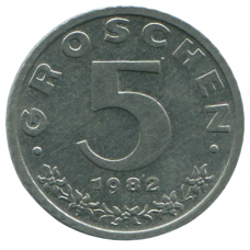 5 грошей 1982 Австрия - 5 groschen 1982 Austria