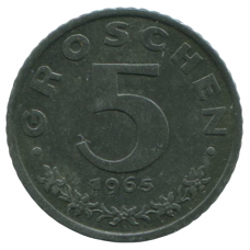 5 грошей 1965 Австрия - 5 groschen 1965 Austria