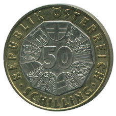 50 шиллингов 1996 Австрия - 50 schilling 1996 Austria