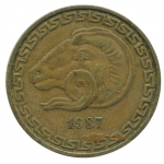 20 сантимов 1987 Алжир - 20 centimes 1987 Algeria
