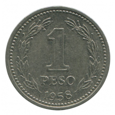 1 песо 1958 Аргентина - 1 peso 1958 Argentina