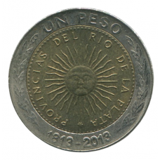 1 песо 2013 Аргентина - 1 peso 2013 Argentina