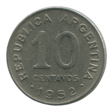 10 сентаво 1952 Аргентина - 10 centavos 1952 Argentina
