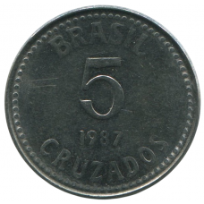 5 крузадо1987 Бразилия - 5 cruzado 1987 Brazil